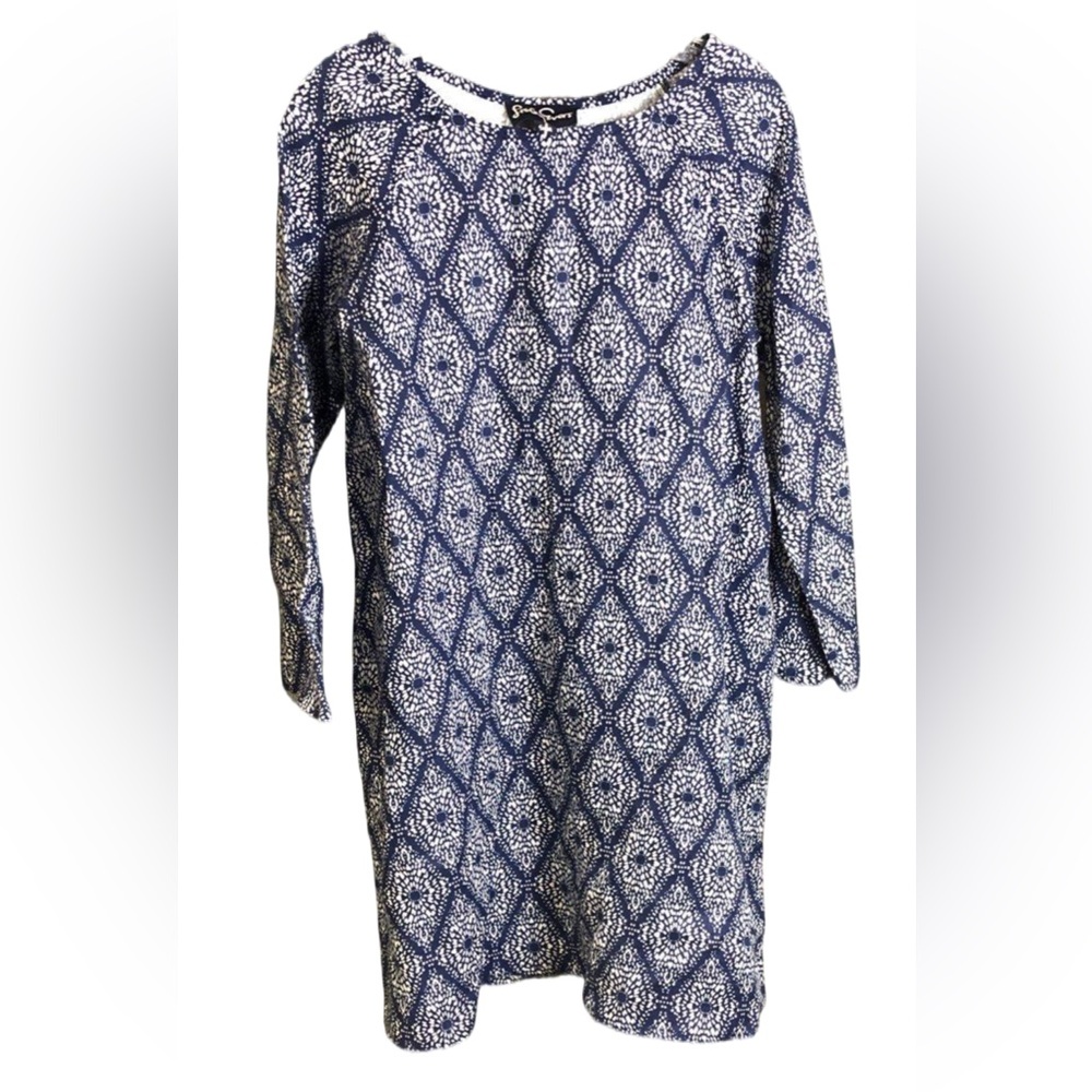 Lesley Evers Linen Tunic 3/4 Sleeve Dress